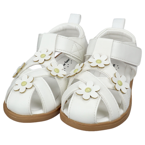 [13.0~16.0cm]フラワーサンダル　ホワイト ホワイト 13.0cm