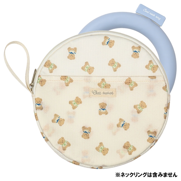 クールネックポーチ　くま ベージュ F