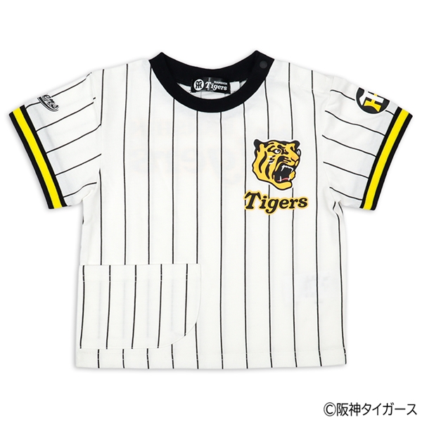 [ベビー]半袖Tシャツ　阪神タイガース　ロゴ　オフホワイト オフホワイト 80cm