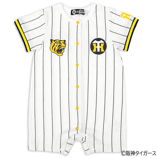 阪神コラボ　足つきロンパース　オフホワイト オフホワイト 70cm