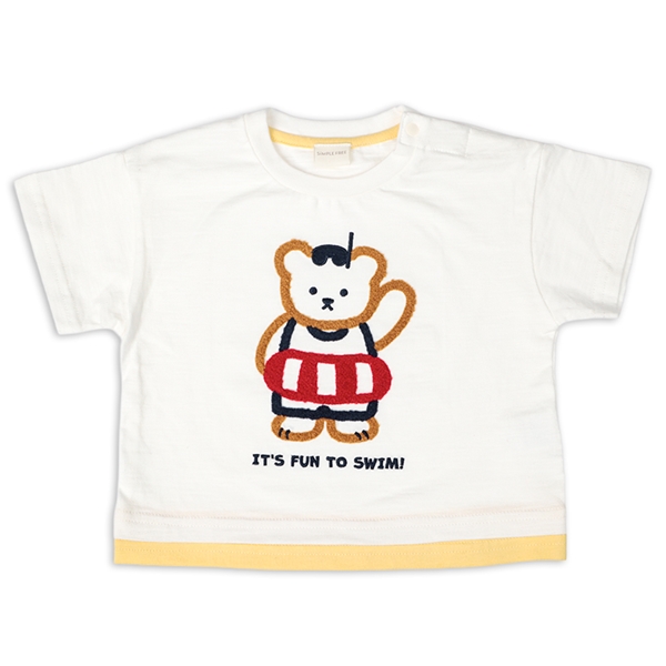 [ベビー]半袖Ｔシャツ　ラインサガラ　オフホワイト オフホワイト 70cm