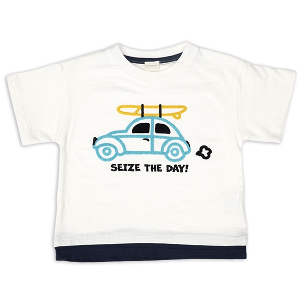 [キッズ]半袖Ｔシャツ　ラインサガラ　オフホワイト オフホワイト 100cm