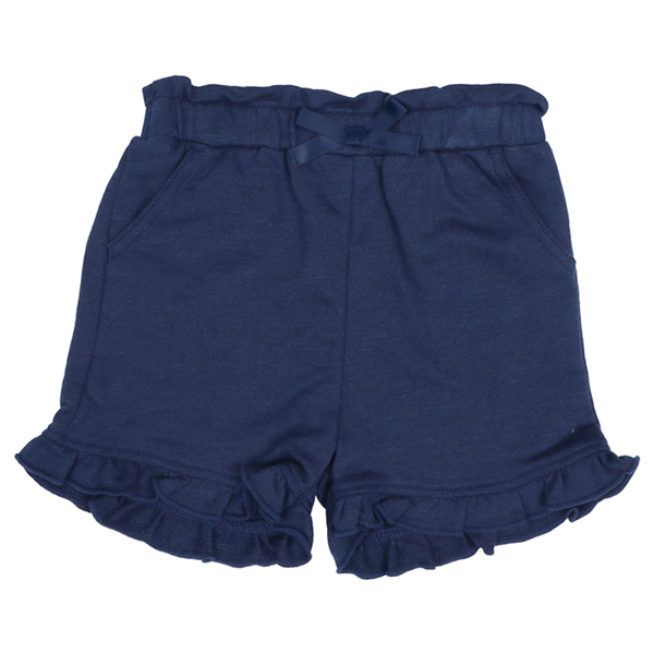 [ベビー]ショートパンツ　裾フリル　ネイビー ネイビー 70cm