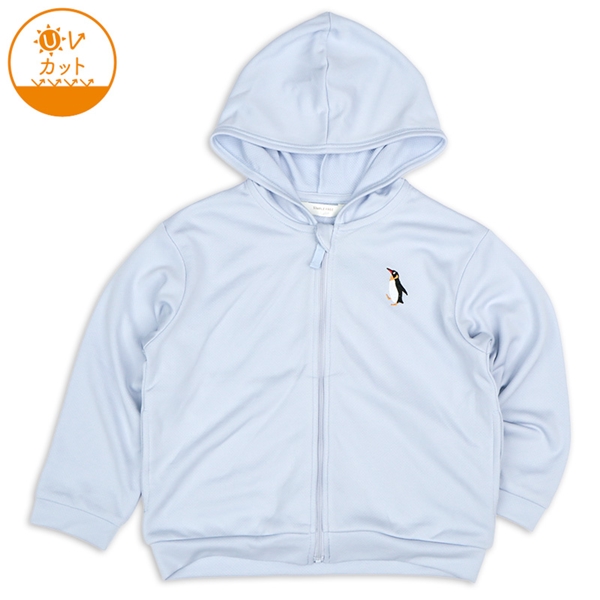 [キッズ]アイスパーカー　UVカット　ブルー ブルー 100cm