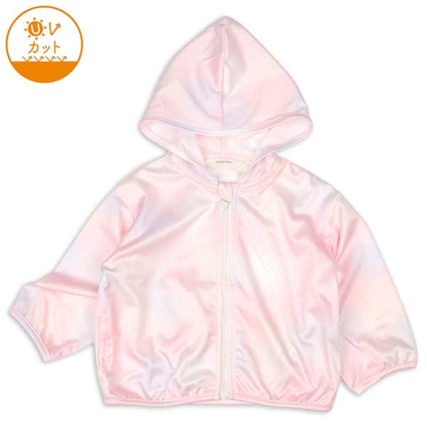 [ベビー]アイスパーカー　UVカット　ピンク ピンク 80cm