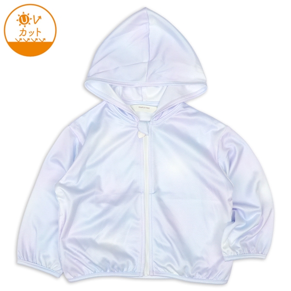 [ベビー]アイスパーカー　UVカット　サックス サックス 80cm
