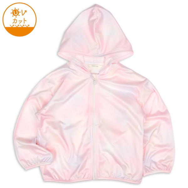 [キッズ]アイスパーカー　UVカット　ピンク ピンク 100cm