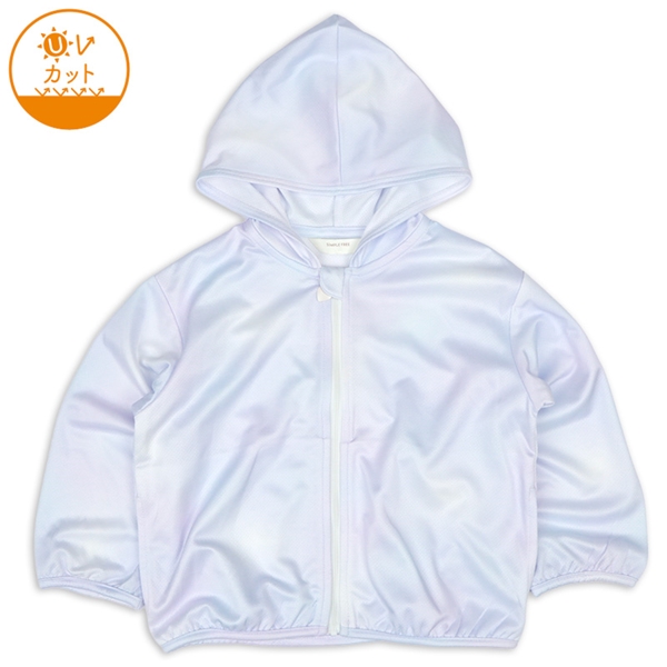 [キッズ]アイスパーカー　UVカット　サックス サックス 100cm