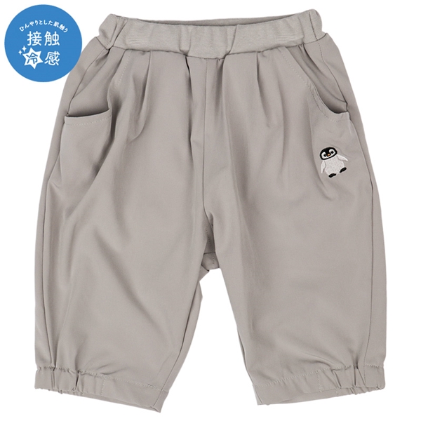 [ベビー]７分丈パンツ　接触冷感　グレー グレー 80cm