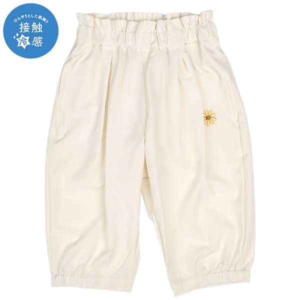 [ベビー]７分丈パンツ　接触冷感　アイボリー アイボリー 80cm