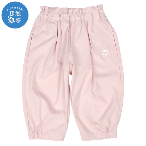 [キッズ]７分丈パンツ　接触冷感　ピンク ピンク 100cm