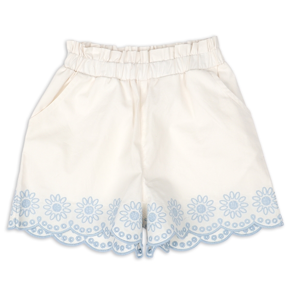 [ベビー]ショートパンツ　カットワーク アイボリー アイボリー 80cm