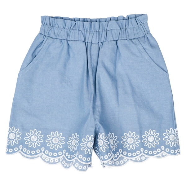 [ベビー]ショートパンツ　カットワーク ブルー ブルー 80cm