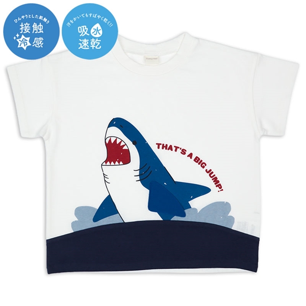 [キッズ]半袖　Ｔシャツ　ひんやりアニマル　ネイビー ネイビー 100cm