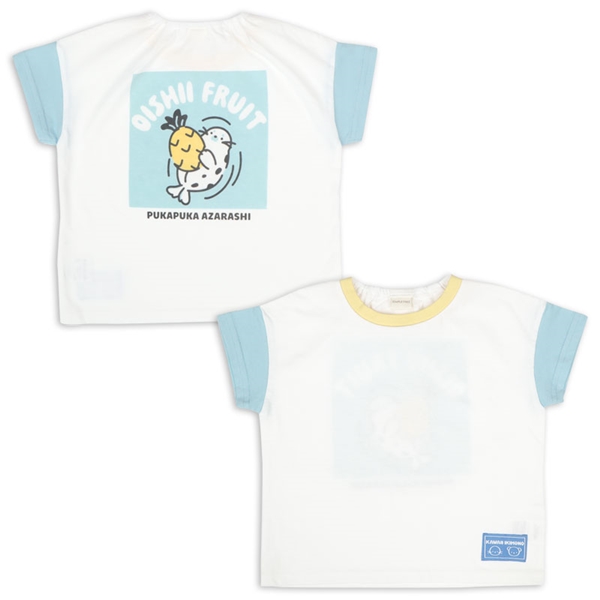 【SALE】[ベビー]半袖　Ｔシャツ　バックプリント　サックス サックス 80cm