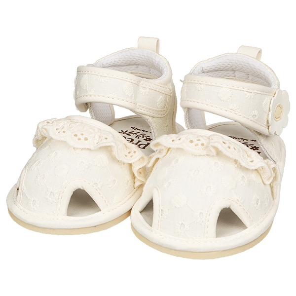 [11.5～12.5cm]レースファーストサンダル　ホワイト ホワイト 11.5cm
