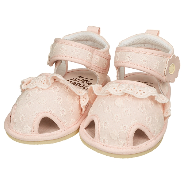 [11.5～12.5cm]レースファーストサンダル　ピンク ピンク 11.5cm