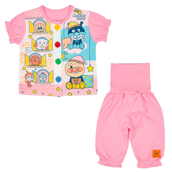 [ベビー]お着替え応援パジャマ　アンパンマン　ピンク ピンク 80cm