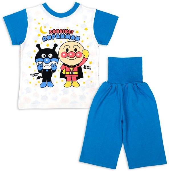 [キッズ]どっちも前だよパジャマ　アンパンマン　ブルー ブルー 100cm
