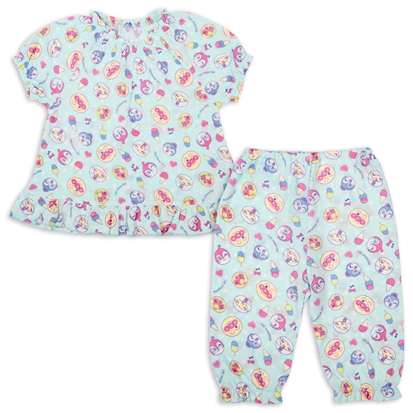 [キッズ]フリルパジャマ　アンパンマン　サックス サックス 100cm