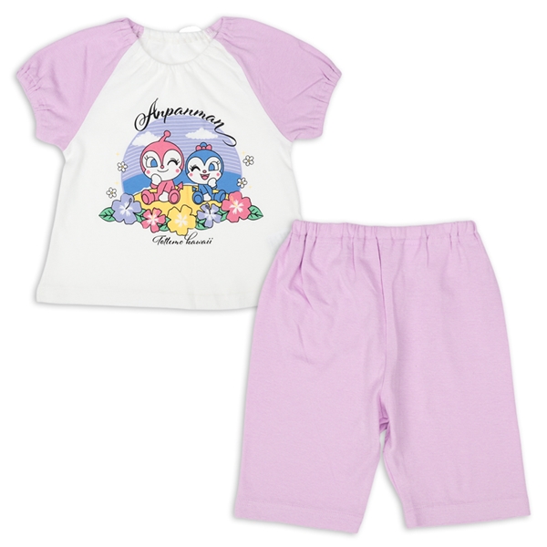 [ベビー]半袖パジャマ　アンパンマン　パープル パープル 80cm