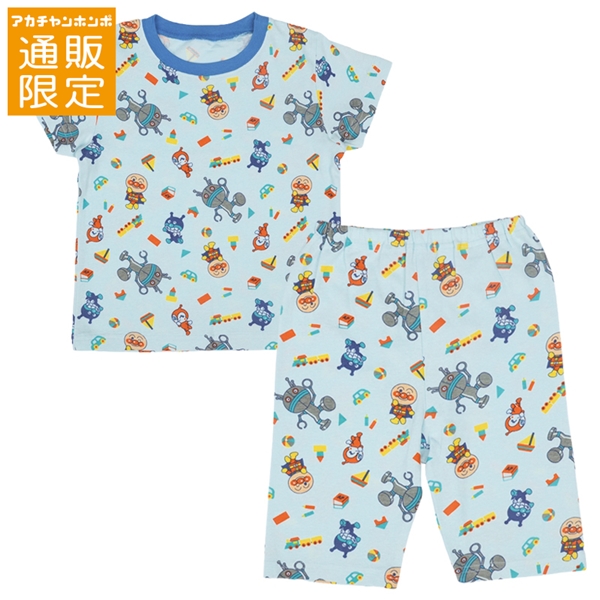 【通販限定】[ベビー]総柄パジャマ　アンパンマン　ブルー ブルー 80cm