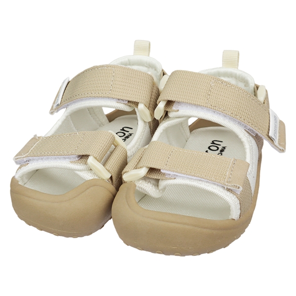 [13.0～17.0cm]ダブルベルトサンダル　ベージュ ベージュ 13.0cm