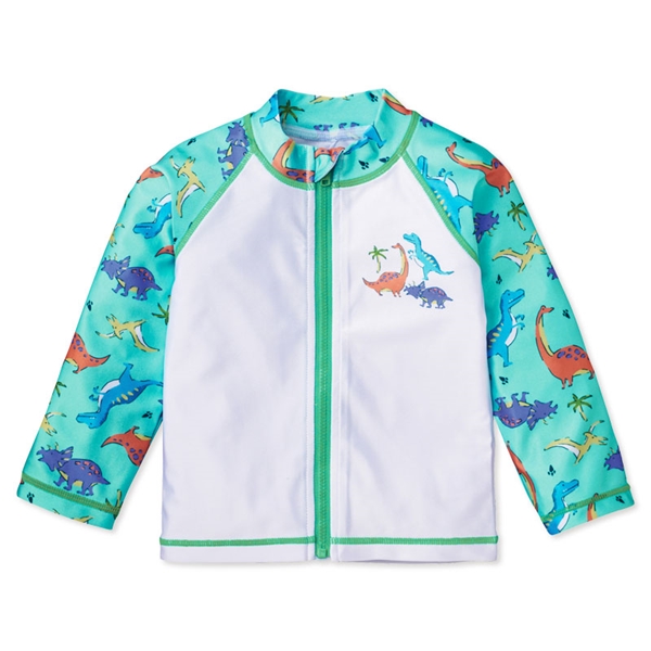 [キッズ]ラッシュガード 恐竜柄 グリーン 100cm