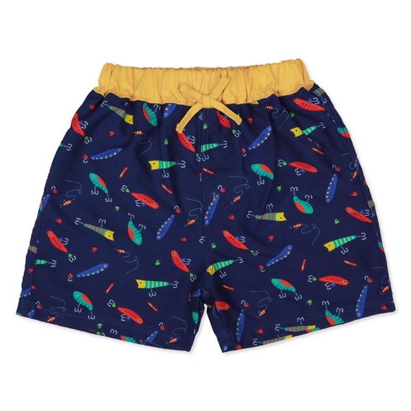 [キッズ]サーフパンツ ルアー柄 ネイビー 100cm