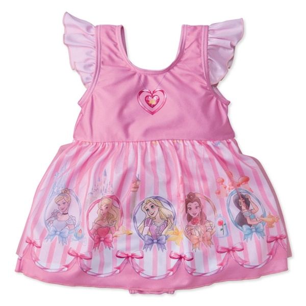 [キッズ]ワンピース水着 プリンセス ピンク 100cm