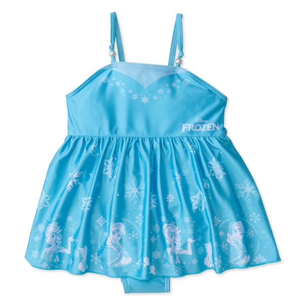 [キッズ]ワンピース水着 エルサ サックス 100cm