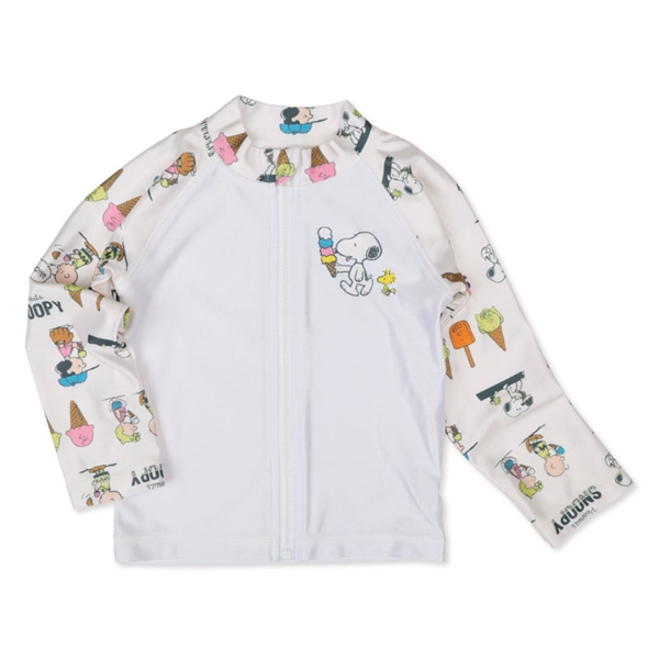 [キッズ]ラッシュガード スヌーピー オフホワイト 100cm