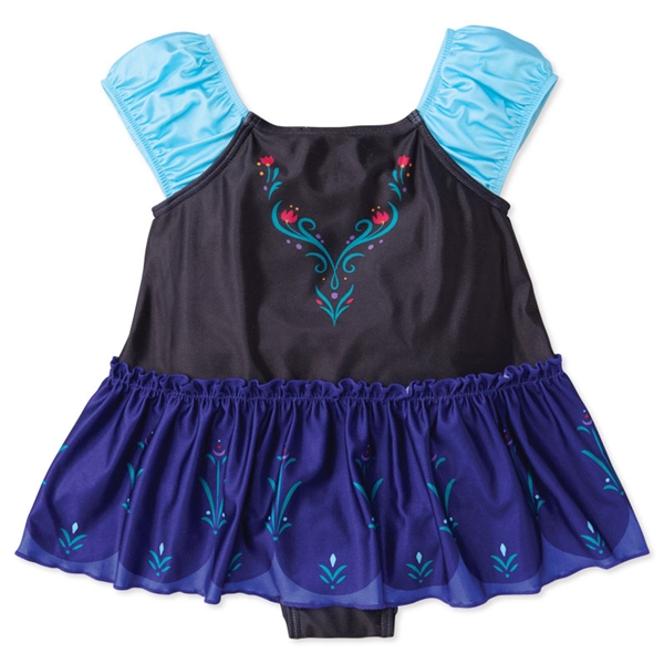 [キッズ]ワンピース水着 アナ ネイビー 100cm