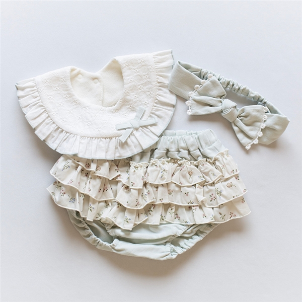 [ベビー]おめかしギフトセット　フリル　グリーン グリーン F