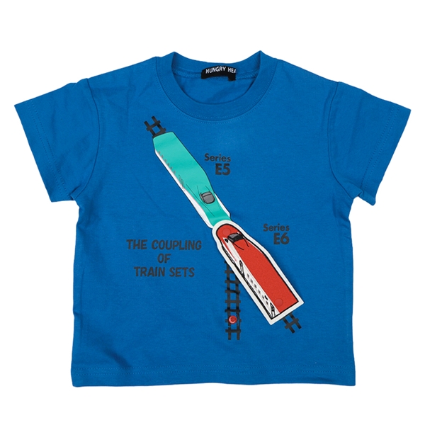 [キッズ]コマチハヤブサ連結Ｔシャツ　ブルー ブルー 100cm