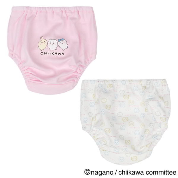 【アニメちいかわ】[キッズ]ショーツ2枚組　ちいかわ　ピンク ピンク 100cm