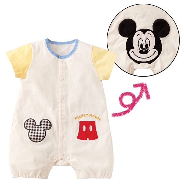 半袖　プレオール　おしりディズニー　ミッキー　クリーム クリーム 60cm