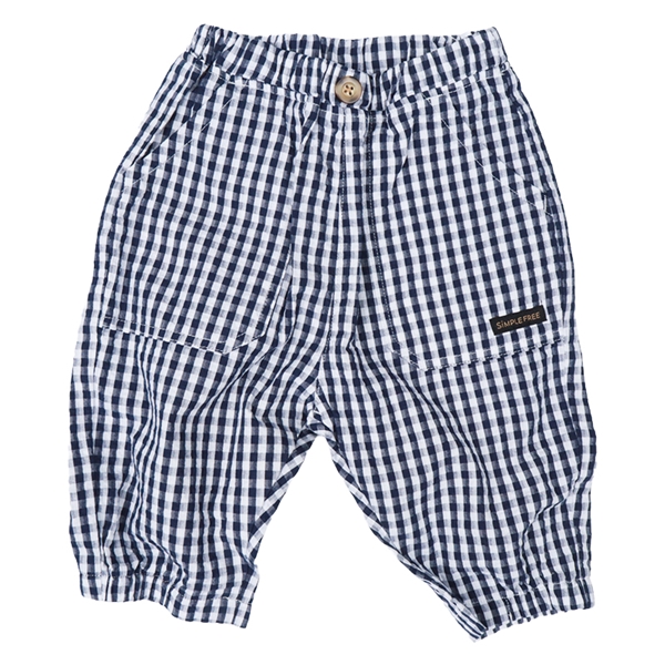 [ベビー]７分丈パンツ　サッカー　ネイビー ネイビー 80cm