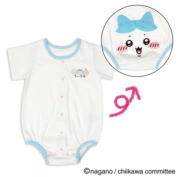 【アニメちいかわ】ロンパース ハチワレ ブルー 60cm