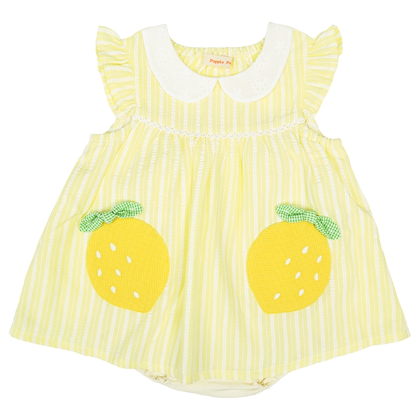 フルーツワンピロンパース　レモン　イエロー イエロー 70cm