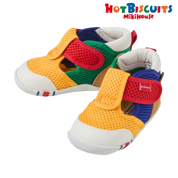 [11.5～13.5cm] ファーストベビーシューズ マルチカラー[ミキハウス　ホットビスケッツ] マルチカラー 11.5cm