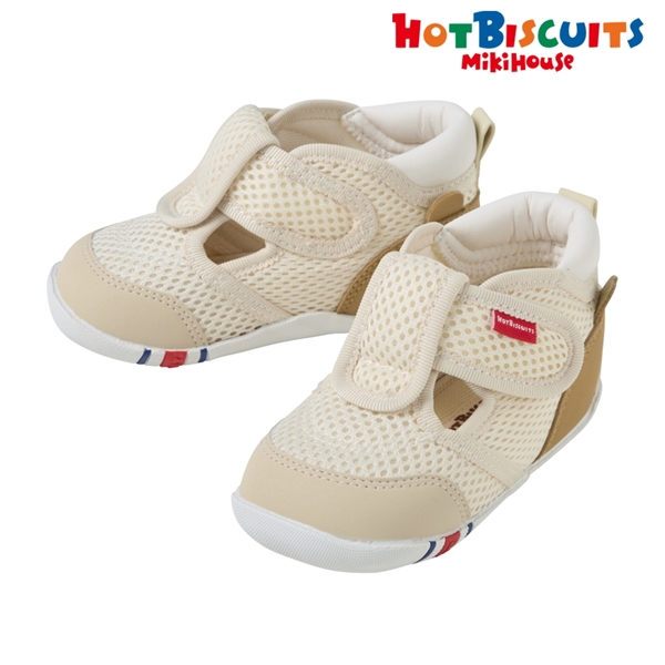 [11.5～13.5cm] ファーストベビーシューズ アイボリー[ミキハウス　ホットビスケッツ] アイボリー 11.5cm