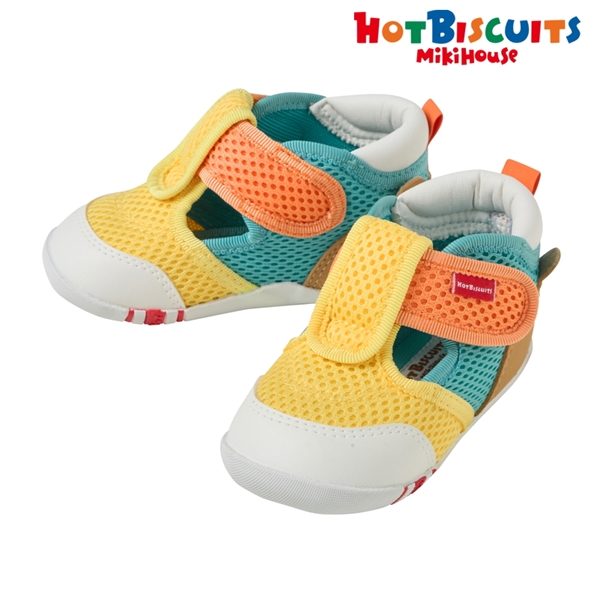[11.5～13.5cm] ファーストベビーシューズ イエロー[ミキハウス　ホットビスケッツ] イエロー 11.5cm