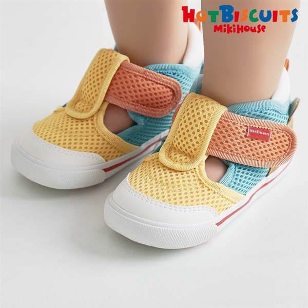 [14.0～15.0cm] セカンドベビーシューズ イエロー[ミキハウス　ホットビスケッツ] イエロー 14cm