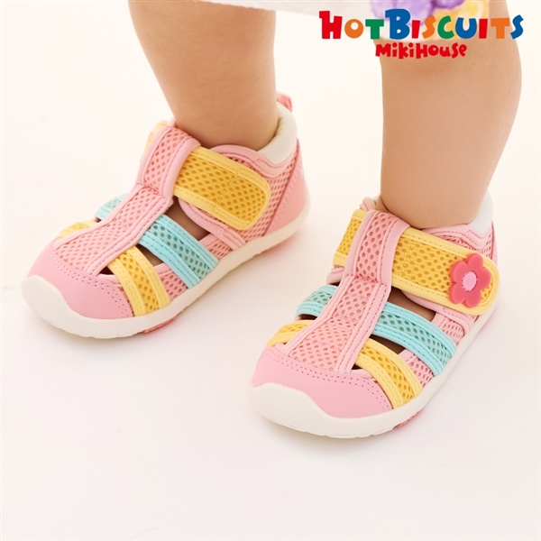 [13.0～17.0cm] セカンドベビーシューズ ピンク[ミキハウス　ホットビスケッツ] ピンク 17.0cm