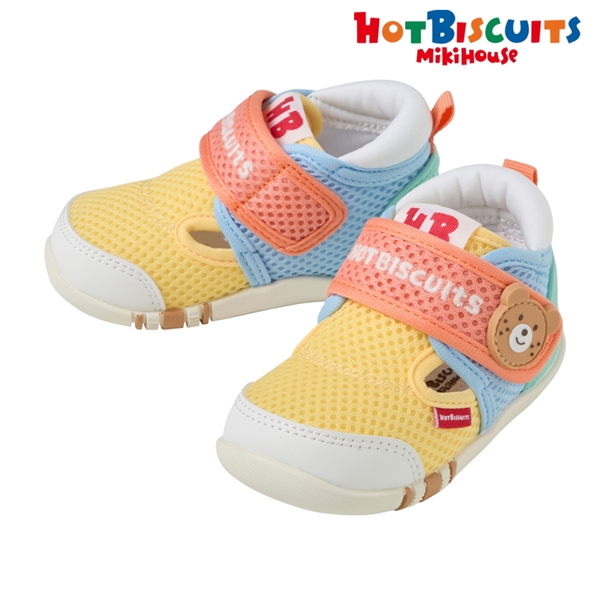 [11.5～13.5cm] ファーストベビーシューズ イエロー[ミキハウス　ホットビスケッツ] イエロー 11.5cm