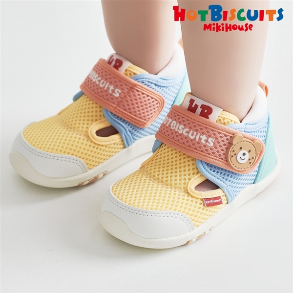 [14.0～15.5cm] セカンドベビーシューズ イエロー[ミキハウス　ホットビスケッツ] イエロー 14cm