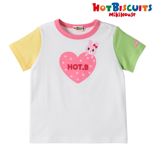 【SALE】[ベビー] Ｔシャツ ホワイト[ミキハウス　ホットビスケッツ] ホワイト 80cm