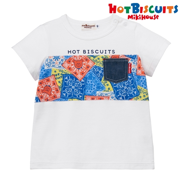 【SALE】[キッズ] Ｔシャツ ホワイト[ミキハウス　ホットビスケッツ] ホワイト 100cm
