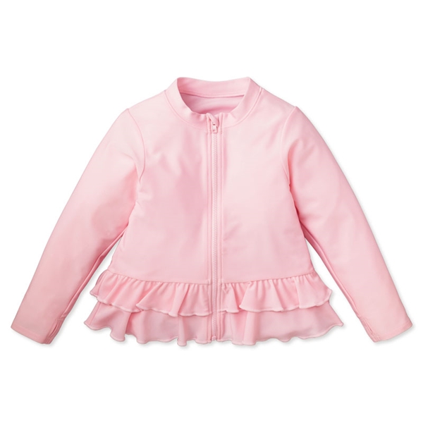 [キッズ]ラッシュガード フリル ピンク ピンク 100cm